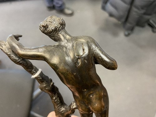 Lot 357 - A Venetian bronze model of the Apollo Sauroctonos, probably late 16th century