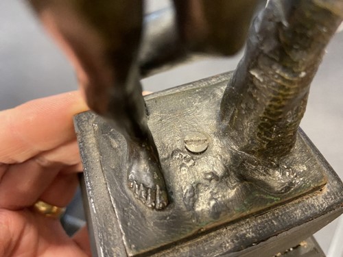 Lot 357 - A Venetian bronze model of the Apollo Sauroctonos, probably late 16th century