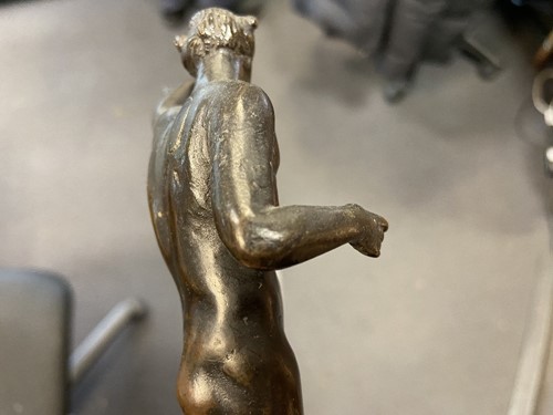 Lot 357 - A Venetian bronze model of the Apollo Sauroctonos, probably late 16th century