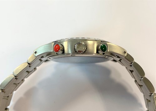 Lot 321 - Tonino Lamborghini - A gentleman's stainless steel chronograph wristwatch with diamond bezel