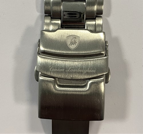 Lot 321 - Tonino Lamborghini - A gentleman's stainless steel chronograph wristwatch with diamond bezel