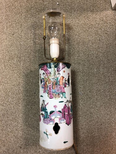 Lot 958 - A Chinese lamp, late 19th century