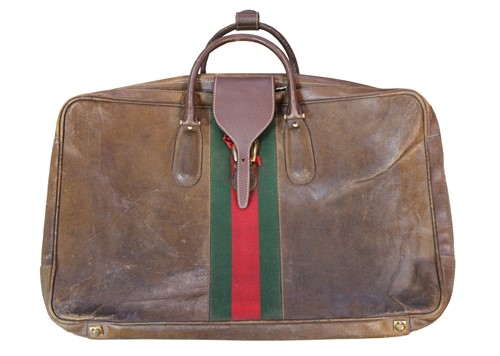 Lot 109 - A Gucci soft brown leather suitcase