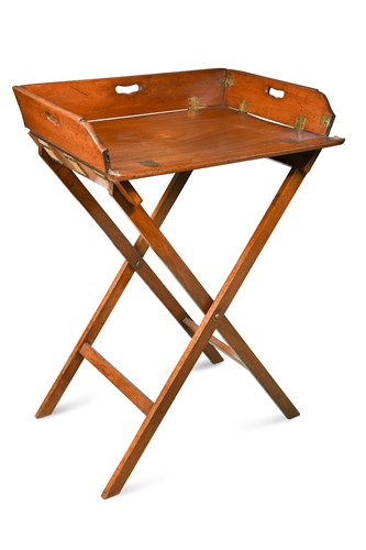 Lot 925 - A mahogany butler's tray