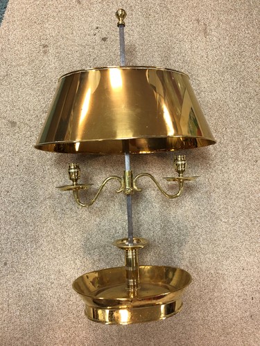 Lot 223 - A brass lamp en bouillotte