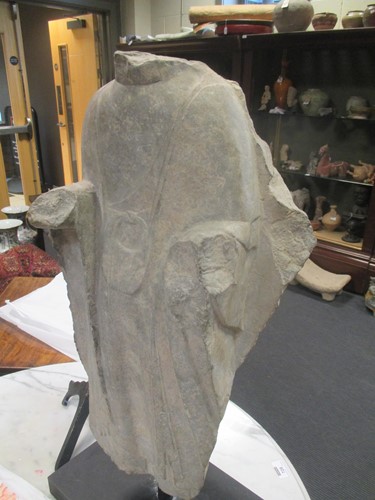 Lot 158 - A limestone Buddha, perhaps Northern Wei,...