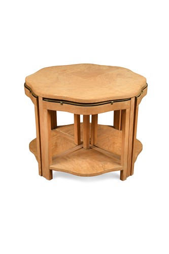 Lot 163 - An Art Deco walnut nest of tables