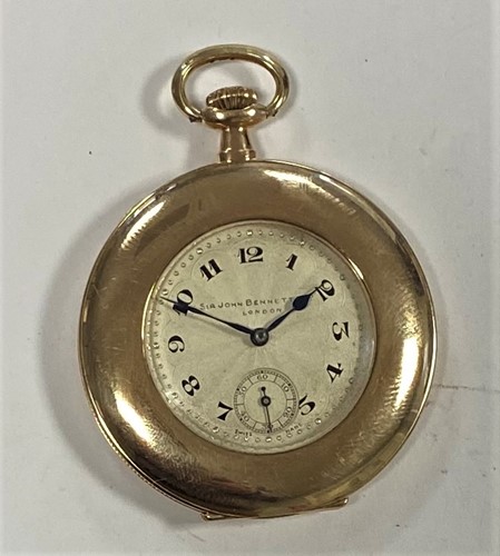 Lot 273 - Sir John Bennett - A George V 9ct open faced dress pocket watch
