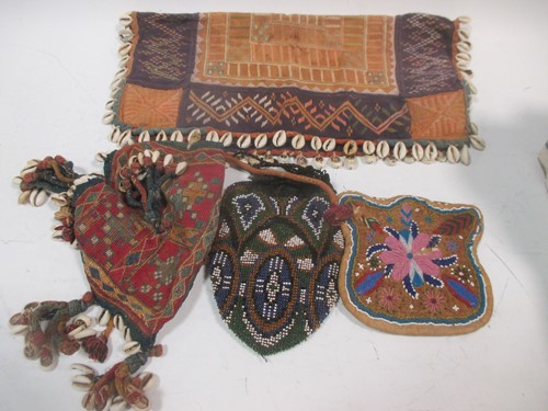 Lot 186 - Paisley shawl and various Eastern textiles