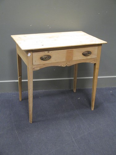 Lot 725 - An early 19th century stripped pine side table,...