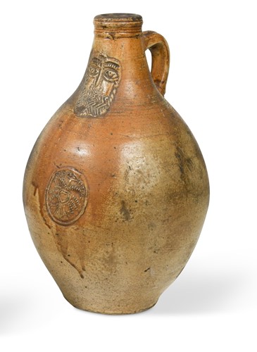 Lot 42 - A large stoneware Bellarmine, probably 17th century