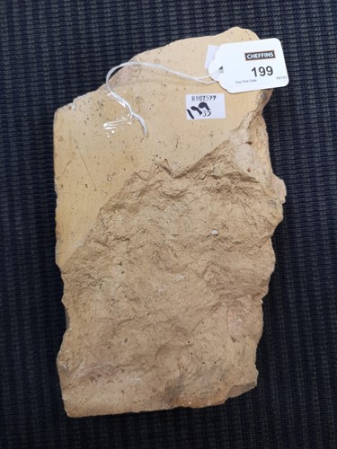 Lot 199 - A Chinese pottery fragmentary architectural tile, perhaps Tang Dynasty