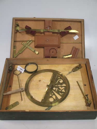 Lot 159 - A brass spirograph made up from a 19th century...