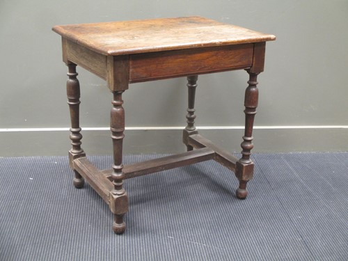 Lot 597 - A small 18th century oak side table 73 x 73 x...
