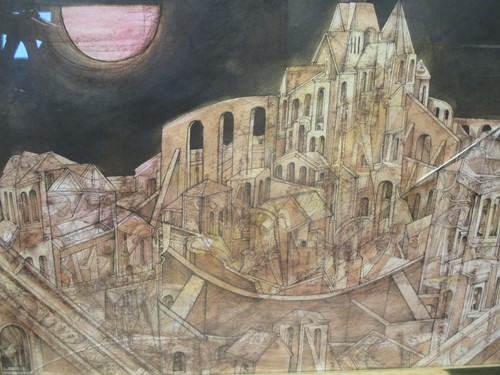 Lot 379 - Peter Nuttall, Citadel, watercolour 1980
