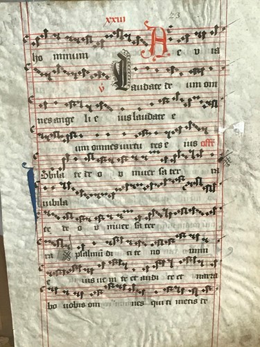 Lot 448 - A Mediaeval vellum leaf