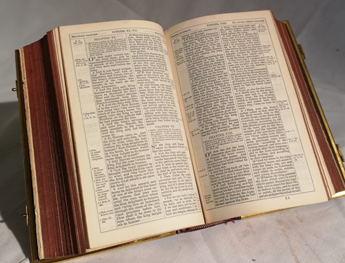 Lot 393 - Victorian Bible, prayer book and service books