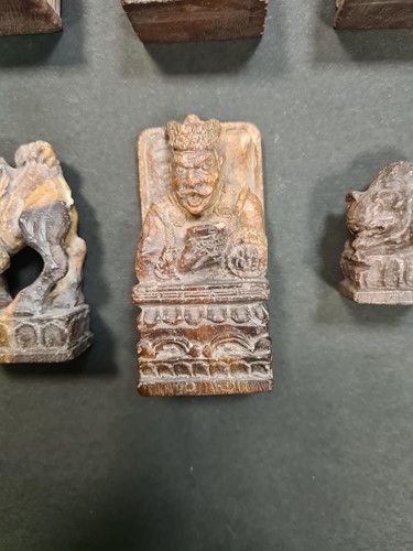 Lot 125 - A Chinese carved soapstone chess set,...