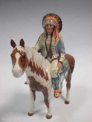 Lot 13 - A Beswick model of a American Indian, 22cm high