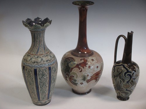 Lot 4 - Three items of Royal Doulton stoneware to...