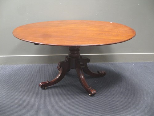 Lot 583 - A 19th century mahogany breakfast table, the...