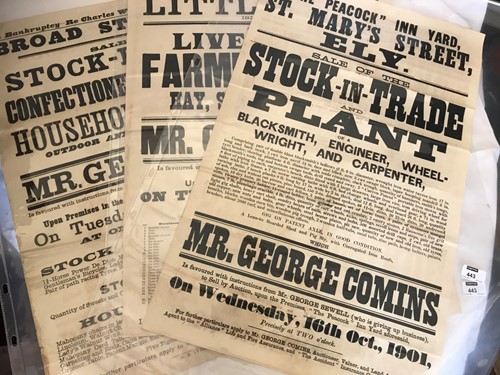 Lot 443 - Early 20th century auction posters