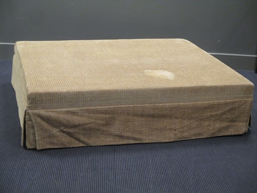 Lot 667 - A large modern square upholstered stool 24 x...