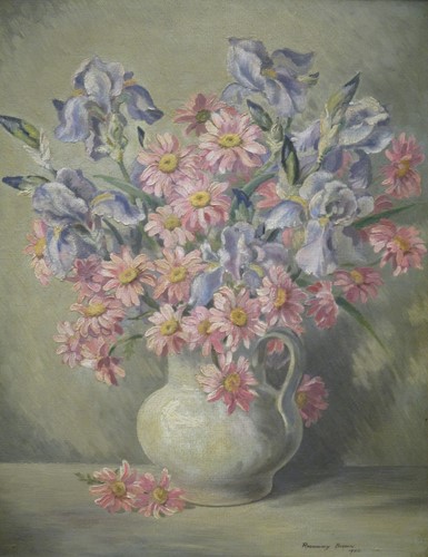 Lot 477 - A 20th century still life of flowers in a...