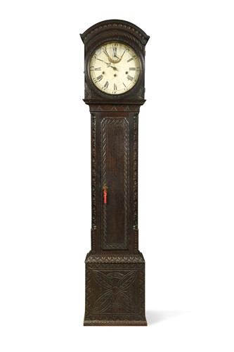Lot 846 - Whitehurst, Derby, a three train musical longcase clock