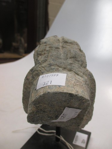 Lot 18 - A grey stone head of a Bodhisattva, 11cm high...