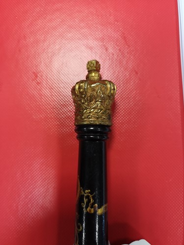 Lot 753 - A Victorian brass capped tipstaff