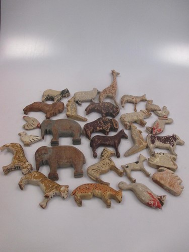 Lot 339 - A group of Victorian wooden Noah's ark animals