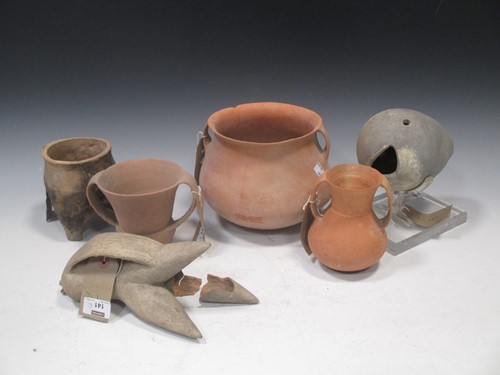 Lot 141 - A group of Chinese "Neolithic' pottery vessels,...