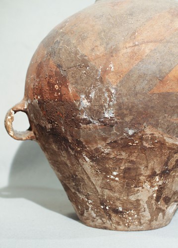 Lot 110 - A Chinese Neolithic painted pottery storage...
