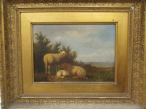 Lot 342 - Manner of Eugène Verboeckhoven, Sheep in a...