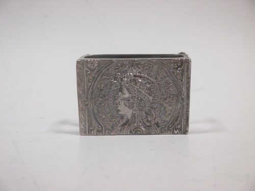 Lot 289 - A silver table match box cover by Clifford and...