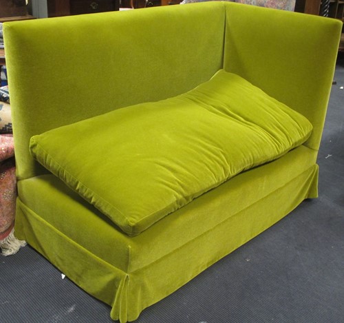 Lot 659 - A modern Colefax & Fowler green mohair- velvet...