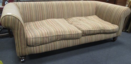 Lot 671 - A Beaulieu large sofa upholstered in a narrow...