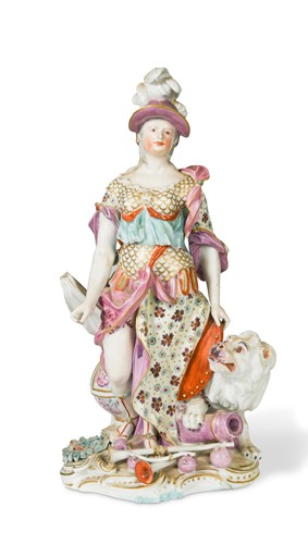 Lot 8 - A Derby figure of Britannia, circa 1765-70