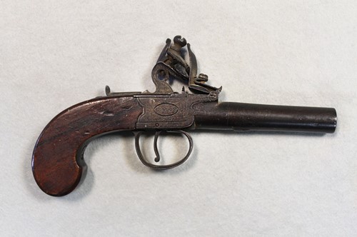 Lot 757 - Twigg London, a Flintlock pocket pistol