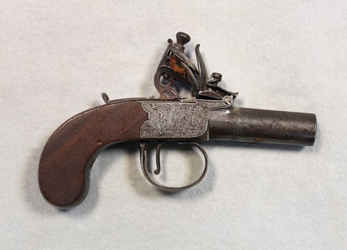 Lot 758 - Blanch, London, a Flintlock pocket pistol