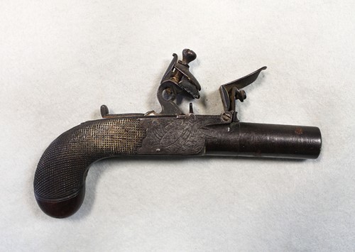 Lot 760 - Hill, London, a flintlock pocket pistol