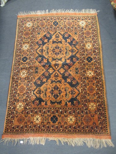 Lot 761 - A small Afghan carpet, 160 x 104cm