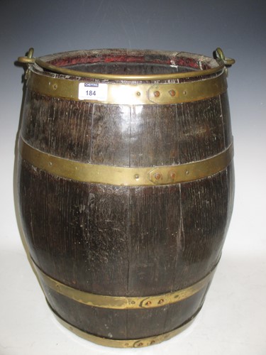 Lot 184 - A 19th century barrel with a swing handle, a...