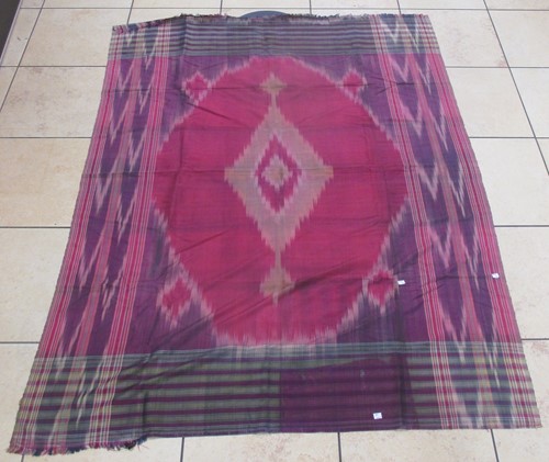 Lot 173 - A Sumatra (Hehe) cotton and coloured thread...