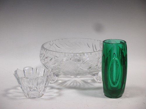 Lot 18 - An Orrofors glass vase and other glassware