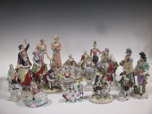 Lot 58 - A collection of continental porcelain...