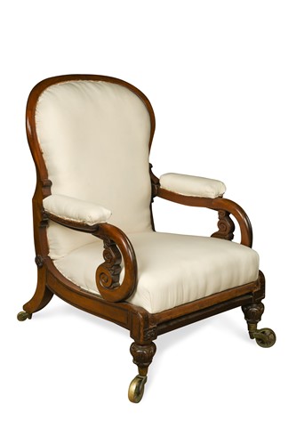 Lot 985 - A Regency mahogany Daws patent adjustable armchair