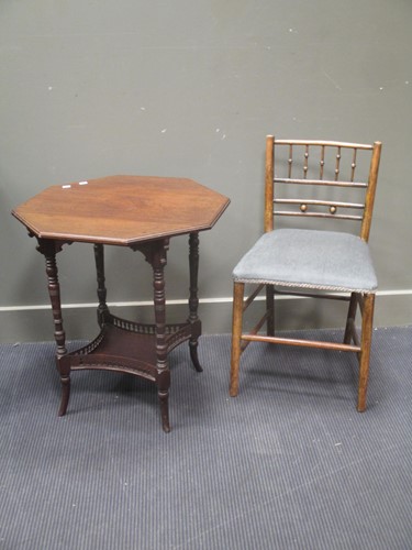 Lot 654 - An Aesthetic period occasional table together...