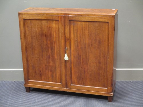 Lot 686 - A 19th century mahogany two door side cabinet,...